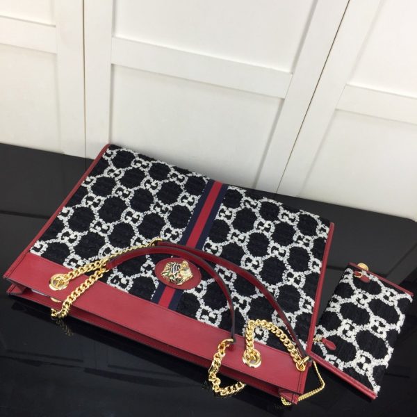 GUCCI 537219 HS7BX SHOPPING BAG IN BLACK - Image 8