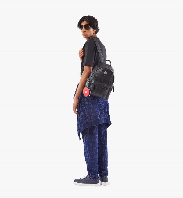 MCM Stark Side Studs Backpack in Visetos Black - Image 17