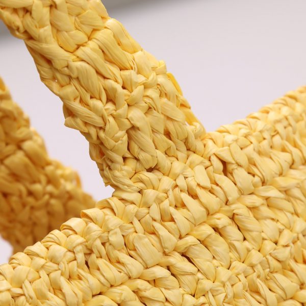 YSL Yves Saint Laurent ???? ?????? ???? ??? Raffia Crochet Yellow - Image 24