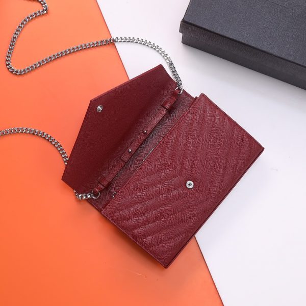YSL Yves Saint Laurent ???????? ??? Envelope Gold logo Red - Image 3