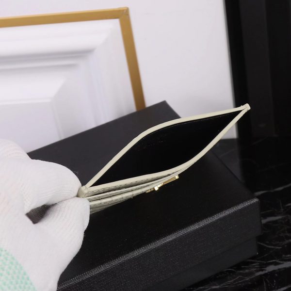 YSL Yves Saint Laurent SLP Crocodile Print Card Holder Gold logo - Image 22