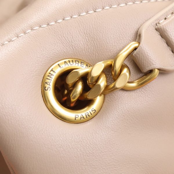 YSL Yves Saint Laurent ?????? ?????? Quilted Leather Bag Milk tea color - Image 5
