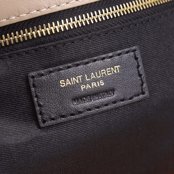 YSL Yves Saint Laurent ?????? ?????? Quilted Leather Bag Milk tea color - Image 9