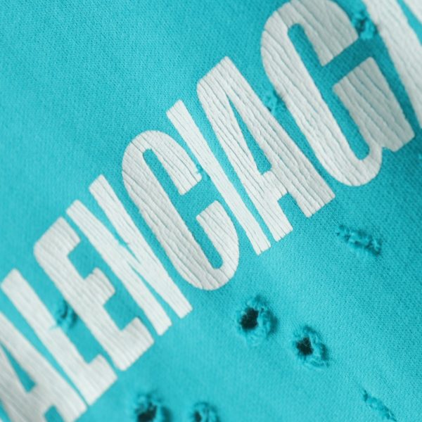 Balenciaga letter printing holes -hooded sweater B - Image 4