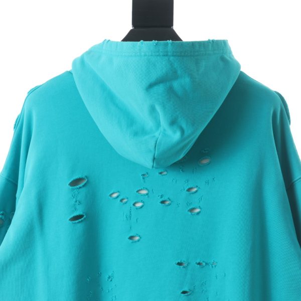 Balenciaga letter printing holes -hooded sweater B - Image 7