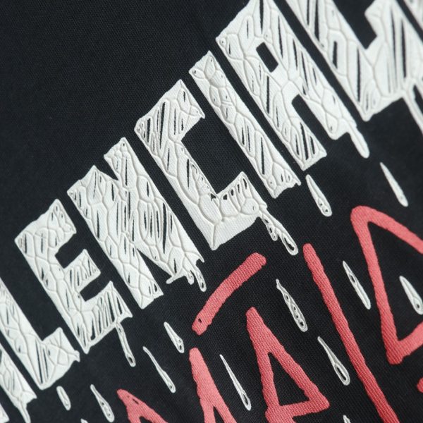Balenciaga BLCG 22SS Washed Letter Water Drop Shirts - Image 4