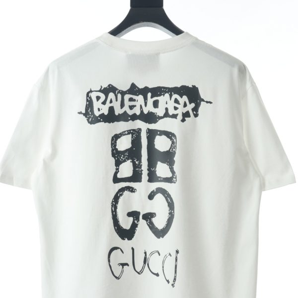 Gucci × Balenciaga BLCG joint back graffiti print short-sleeved T-shirt - Image 7