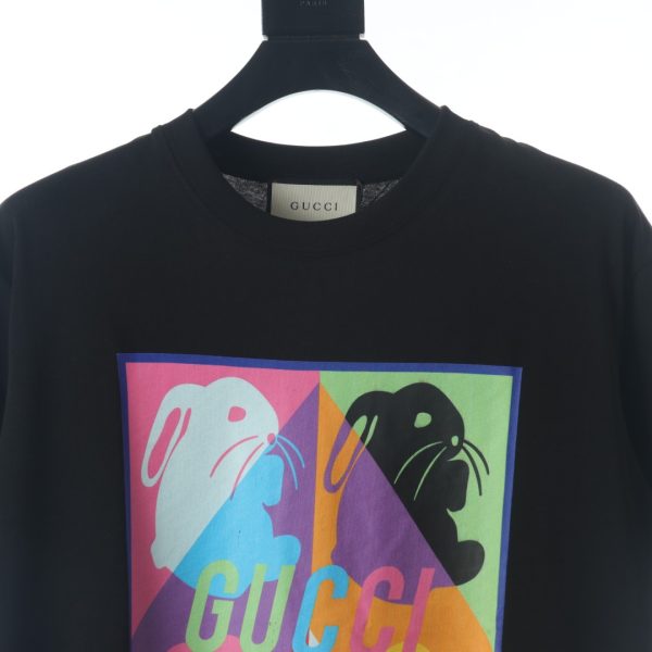 Gucci Year of the Rabbit Limited Color Rabbit Print Short Sleeves black - Image 3