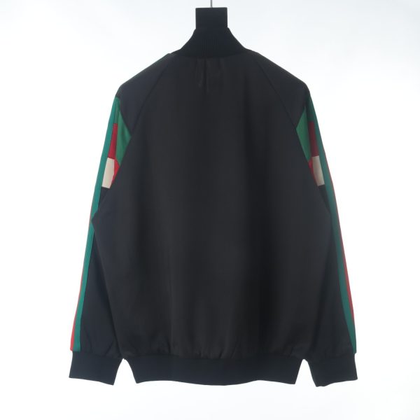 GUCCI three-color striped rubberized zipper suit jacket - Image 17