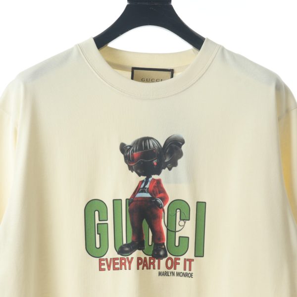 Gucci cartoon portrait letter print short-sleeved T-shirt - Image 3