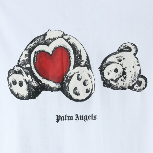 Palm Angels heart severed teddy bear print short sleeves - Image 3