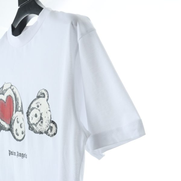 Palm Angels heart severed teddy bear print short sleeves - Image 4