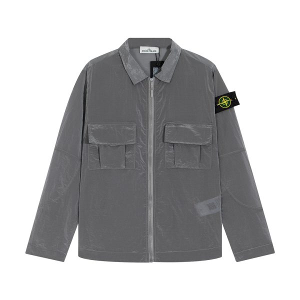 STONE ISLAND new sun protection jacket Silver Grey