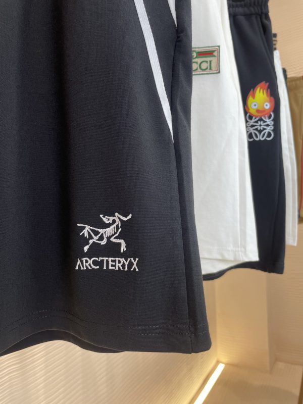 Top quality Arcteryx Archeopteryx 2023 new logo letter embroidery pattern silk cotton light fabric casual shorts Black White M-4XL - Image 8