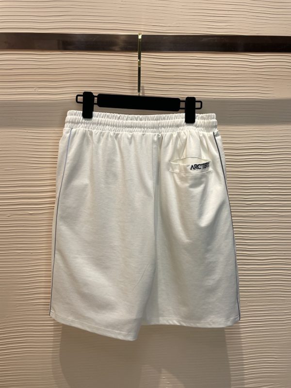 Top quality Arcteryx Archeopteryx 2023 new logo letter embroidery pattern silk cotton light fabric casual shorts Black White M-4XL - Image 4