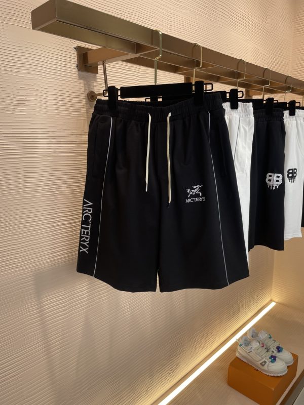 Top quality Arcteryx Archeopteryx 2023 new logo letter embroidery pattern silk cotton light fabric casual shorts Black White M-4XL