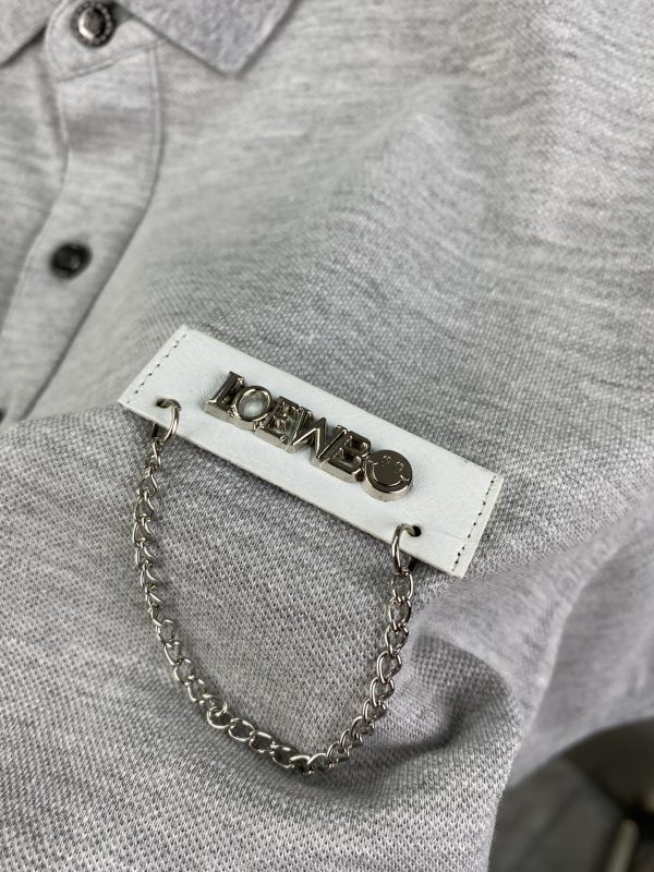 LOEWE 2023 Spring/Summer New Men's Lapel Polo Shirt Series Casual Custom Weaving - Image 6