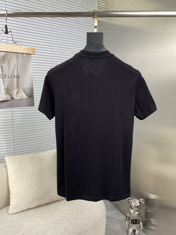 LOEWE 2023 round neck short-sleeved suit pure cotton double yarn fabric upper body will not be stuffy - Image 4