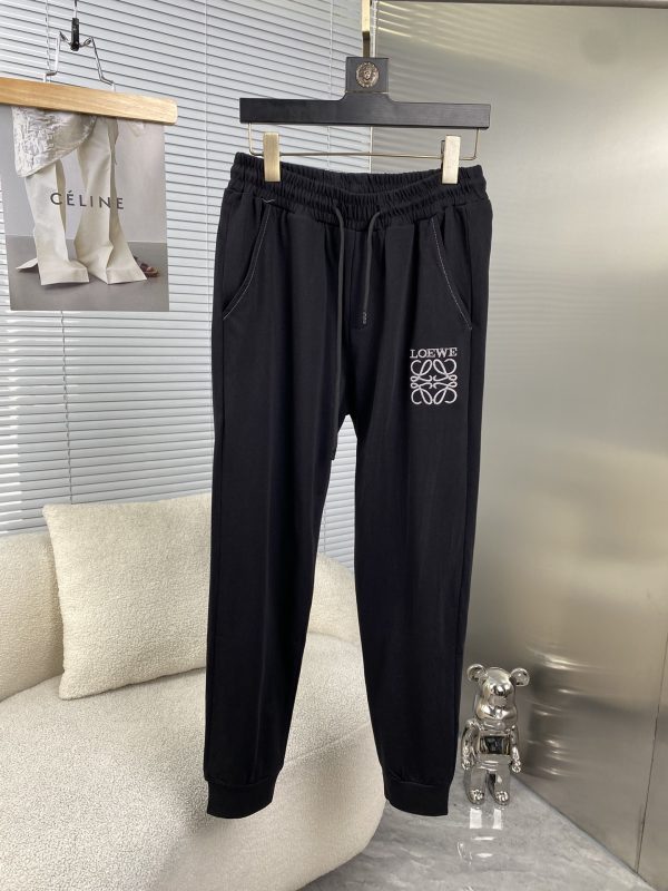 LOEWE 2023 round neck short-sleeved suit pure cotton double yarn fabric upper body will not be stuffy - Image 5