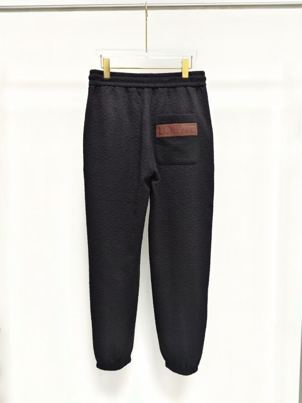 23SS spring and summer new Loewe drawstring casual pants exclusive for specific dark pattern embossed fabric thin section comfortable and breathable - Image 4
