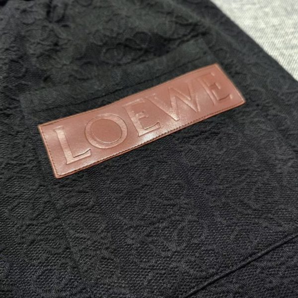 23SS spring and summer new Loewe drawstring casual pants exclusive for specific dark pattern embossed fabric thin section comfortable and breathable - Image 5