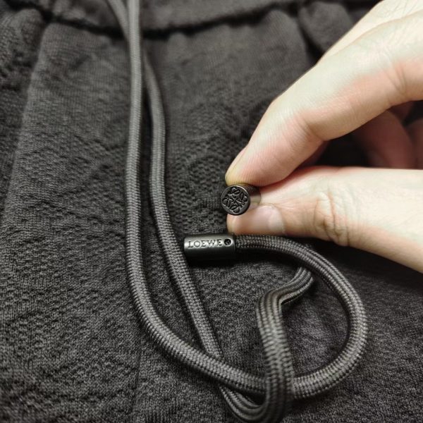23SS spring and summer new Loewe drawstring casual pants exclusive for specific dark pattern embossed fabric thin section comfortable and breathable - Image 7