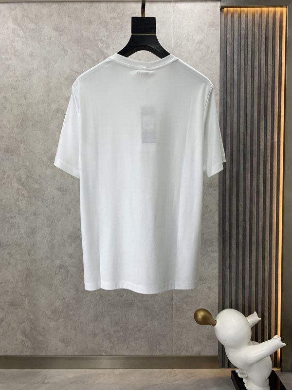 Loewe can wear 200+ catties 2023 spring and summer latest style, spring and summer half-sleeved custom double-sided long-staple cotton illustration design - Image 3