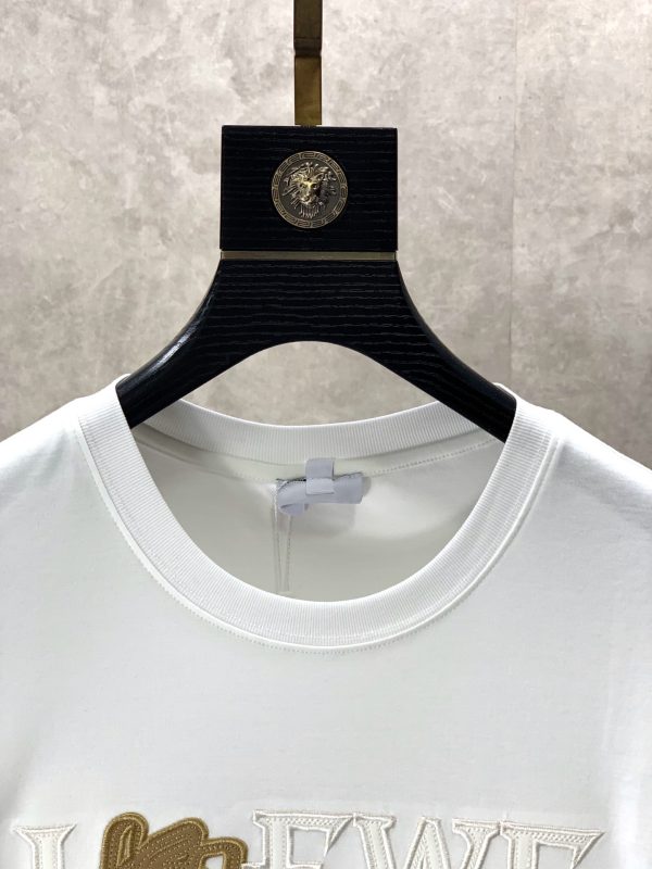 Loewe can wear 200+ catties 2023 spring and summer latest style, spring and summer half-sleeved custom double-sided long-staple cotton illustration design - Image 4