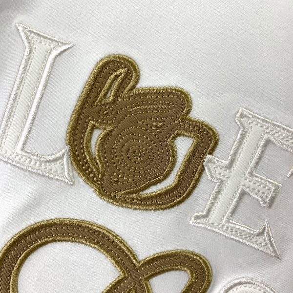 Loewe can wear 200+ catties 2023 spring and summer latest style, spring and summer half-sleeved custom double-sided long-staple cotton illustration design - Image 6
