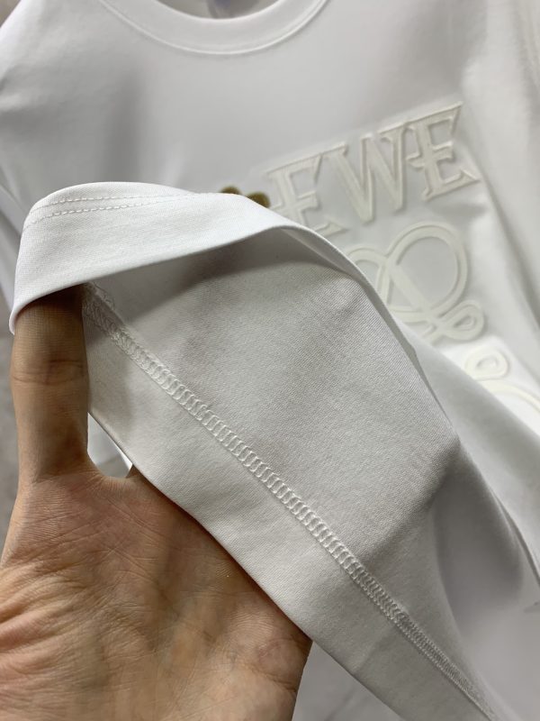 Loewe can wear 200+ catties 2023 spring and summer latest style, spring and summer half-sleeved custom double-sided long-staple cotton illustration design - Image 9