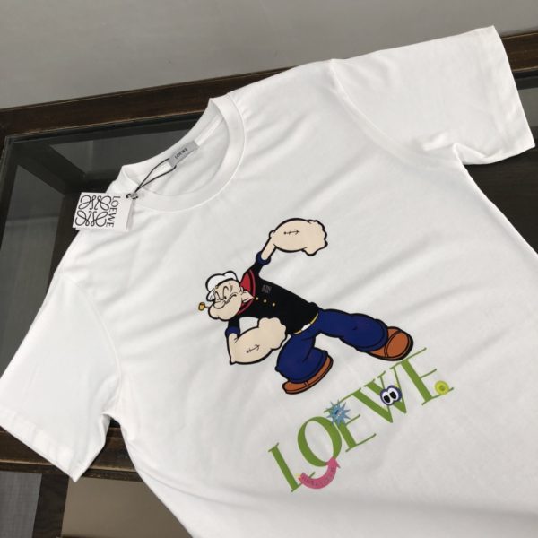 LOEWE 2023 new launch counter series cotton T-shirt! new design inspiration - Image 4