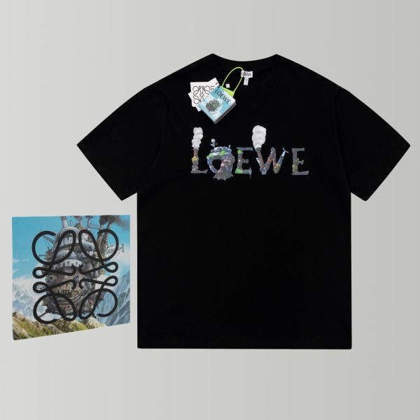 LOEWE 2023 spring and summer new style ⭐️ direct printing short-sleeved T-shirt official website synchronous new style