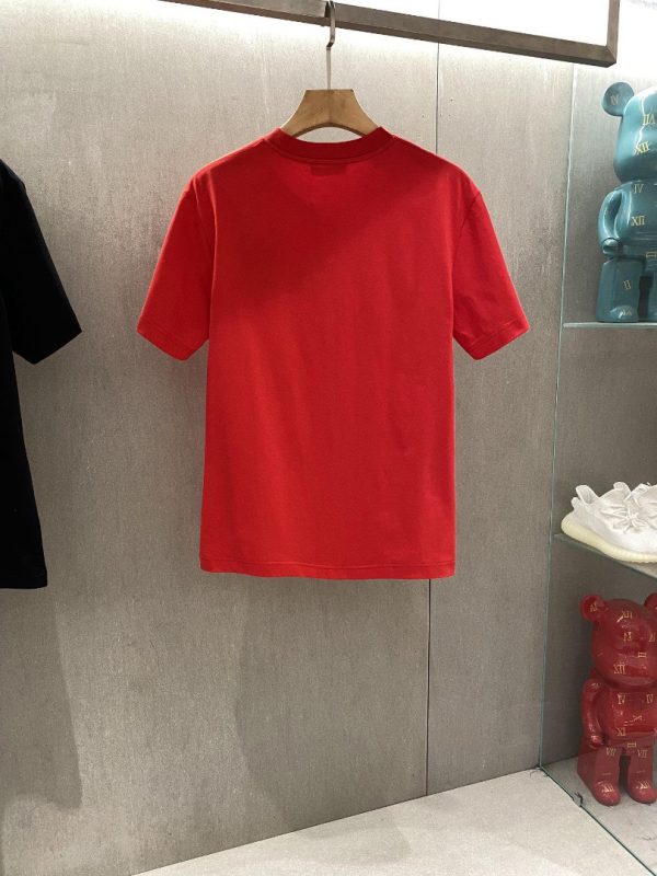 LOEWE 2023 men's round neck short-sleeved T-shirt is new! Signature embroidered small LOGO, simple but exquisite, selected customer-supplied imported fabrics - Image 9