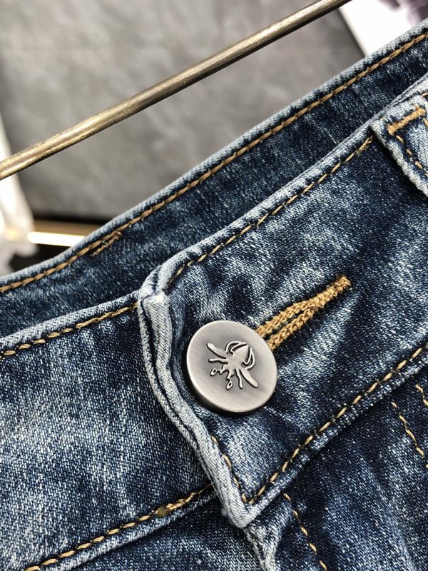 Dior 2023 spring and summer new men's jeans The fabric has good elasticity. Exclusive sale, official website synchronization, fashion and elegance, heavy craft design - Image 7