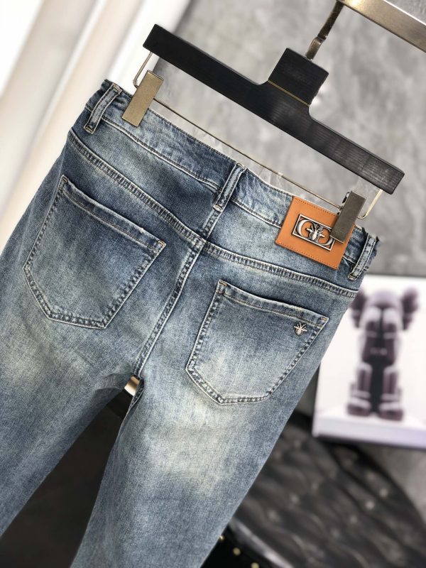 Dior 2023 spring and summer new men's jeans The fabric has good elasticity. Exclusive sale, official website synchronization, fashion and elegance, heavy craft design - Image 9