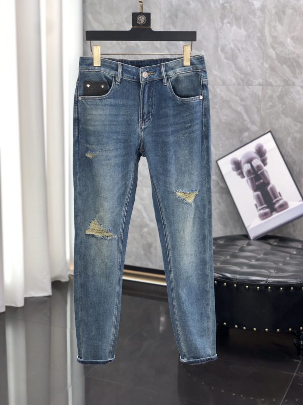 Dior 2023 spring and summer new men's jeans The fabric has good elasticity. Exclusive sale, official website synchronization, fashion and elegance, heavy craft design