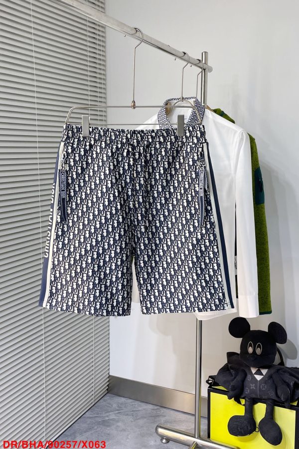 Dior/sports series shorts classic woven dior letter pattern jacquard fabric, dyed and spun, comfortable to the touch, crisp and stylish