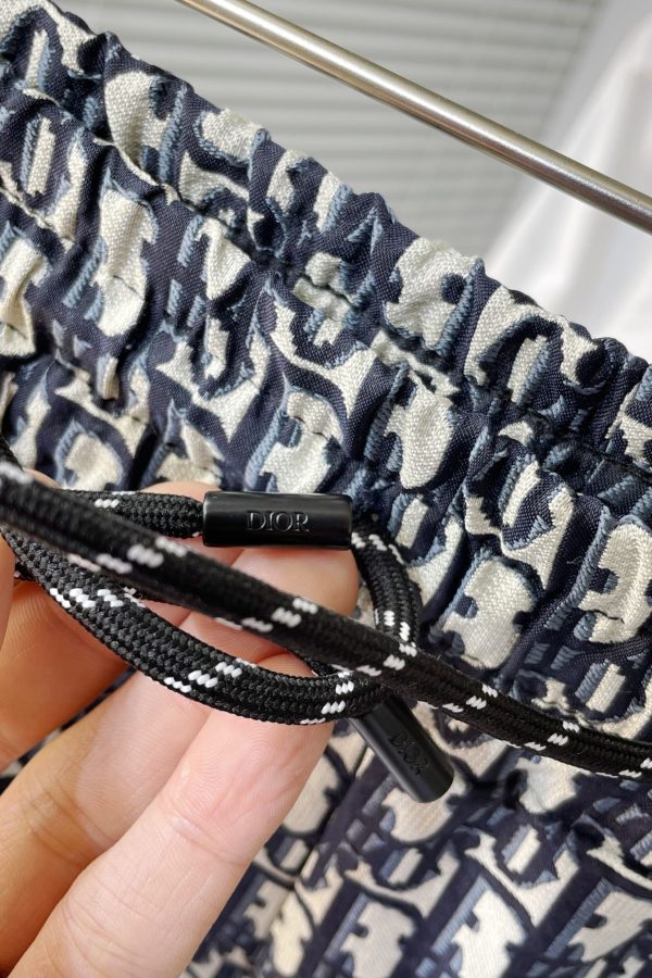 Dior/sports series shorts classic woven dior letter pattern jacquard fabric, dyed and spun, comfortable to the touch, crisp and stylish - Image 6