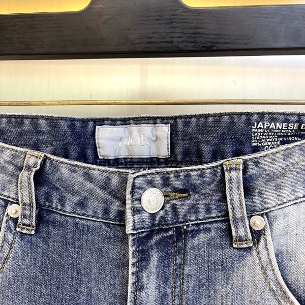 Dior, 2023 spring and summer new products classic men's tannin slim-fit fashion washed jeans, pure Hong Kong foreign trade channel goods classic star-level items - Image 4