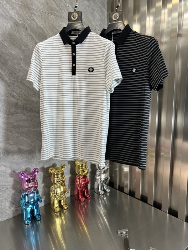 Dior/ spring and summer new products three standard complete thin section seamless light luxury lapel short-sleeved Polo shirt