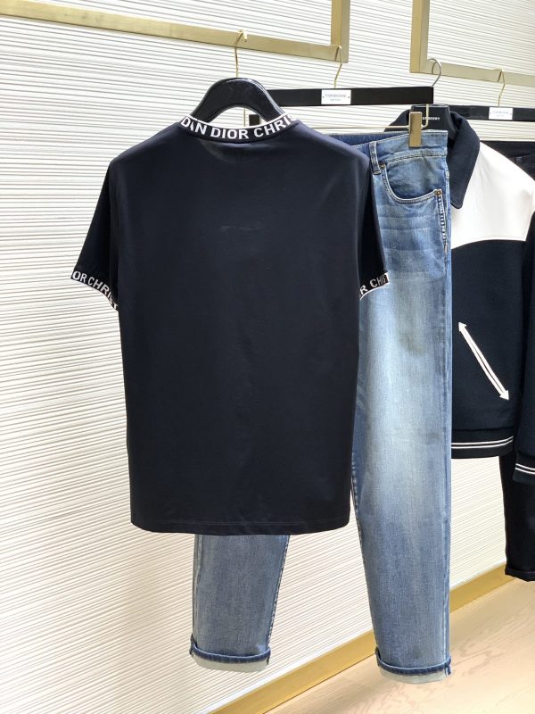 Dior Homme Jieao, 2023 summer new product, available at counters at the same time, original order, simple and fashionable round neck short-sleeved T-shirt, original imported fabric - Image 8