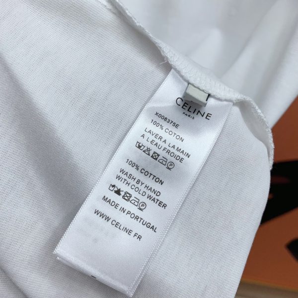 CELINE 2023ss spring and summer boutique short-sleeved T-shirt high-end quality custom top long-staple cotton fabric - Image 8