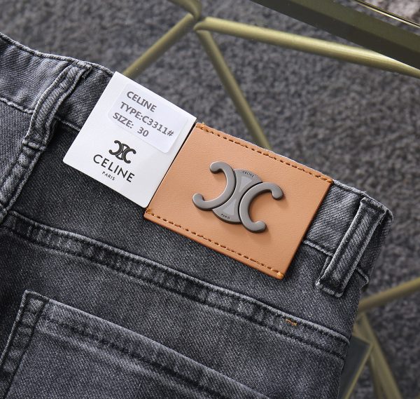 Celine* spring and summer latest jeans, super customized, original hardware, super heavy workmanship, super style, denim jeans - Image 9