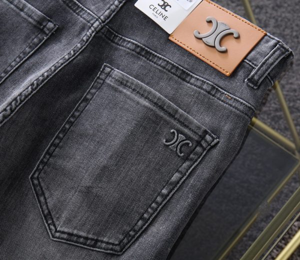 Celine* spring and summer latest jeans, super customized, original hardware, super heavy workmanship, super style, denim jeans - Image 10