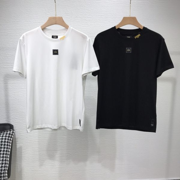 Fendi2023 spring and summer new product three-dimensional 3D effect letter short-sleeved T-shirt;