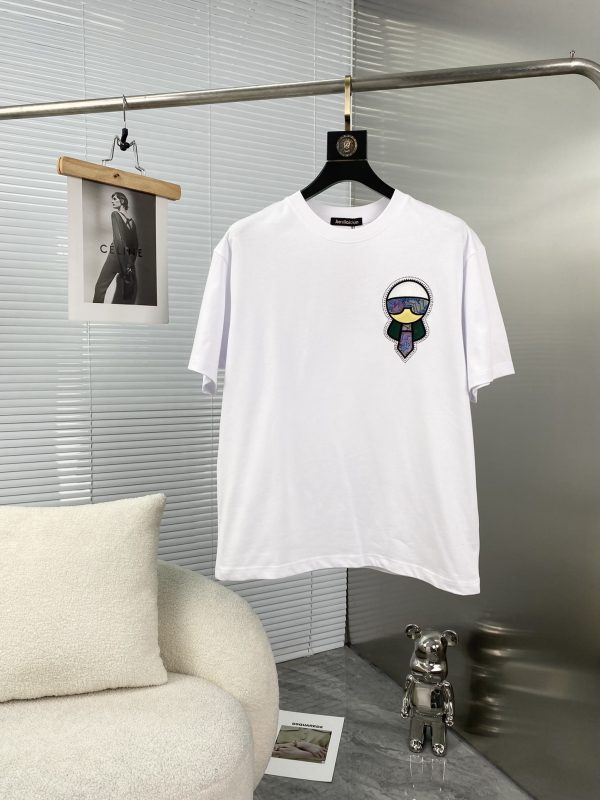 Fendi 2023ss spring and summer high-quality 260g Gucci double yarn tide brand cotton T-shirt, handicraft level - Image 5