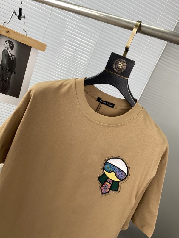 Fendi 2023ss spring and summer high-quality 260g Gucci double yarn tide brand cotton T-shirt, handicraft level - Image 6
