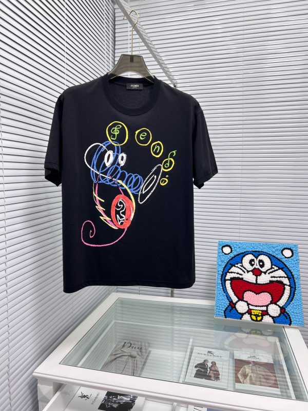 FENDI 2023 latest printed short sleeves, high-quality counter original single short sleeves, top-quality imported fabrics - Image 4
