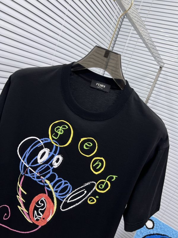 FENDI 2023 latest printed short sleeves, high-quality counter original single short sleeves, top-quality imported fabrics - Image 6