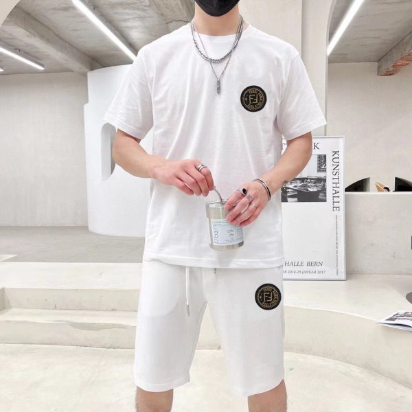 Brand [FENDI] 2023 new men's short-sleeved shorts suit! Simultaneous sales on the official website! High-end version on the market - Image 6